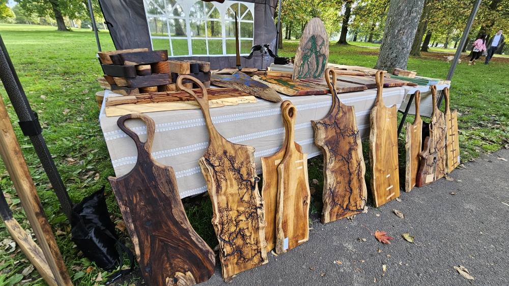 Fractal burnt wooden boards from Riverbank Interiors