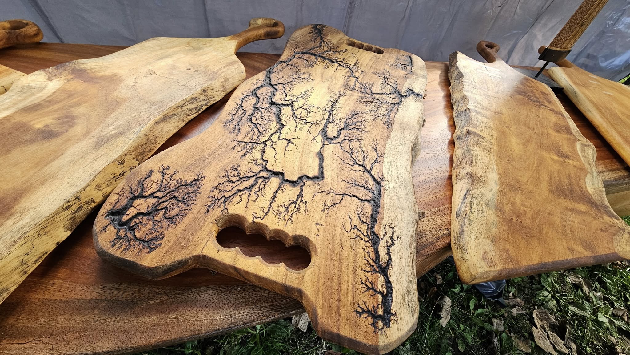 Fractal burnt wooden boards from Riverbank Interiors